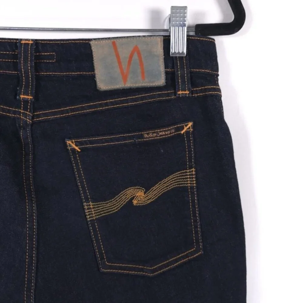 Nudie‎ Jeans ORGANIC COTTON Skinny Lin Dry Deep Orange 1005149 Size 30x30